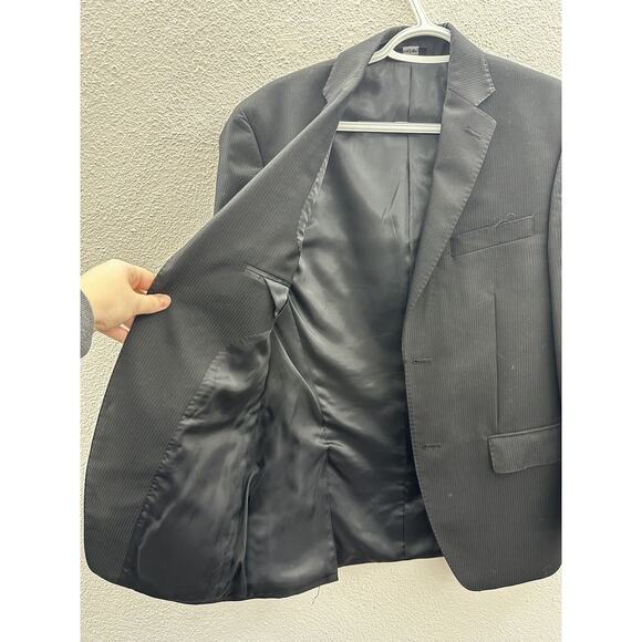 Apt 9 Mens Blazer Size 38S Black Two Button Up Sports Coat - Picture 3 of 12